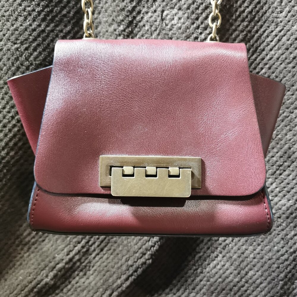 Eartha Burgundy/Antique Brass Crossbody EUC #236